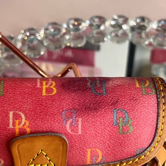Dooney & Bourke Red Wristlet with Tan Accents - Picture 9 of 9